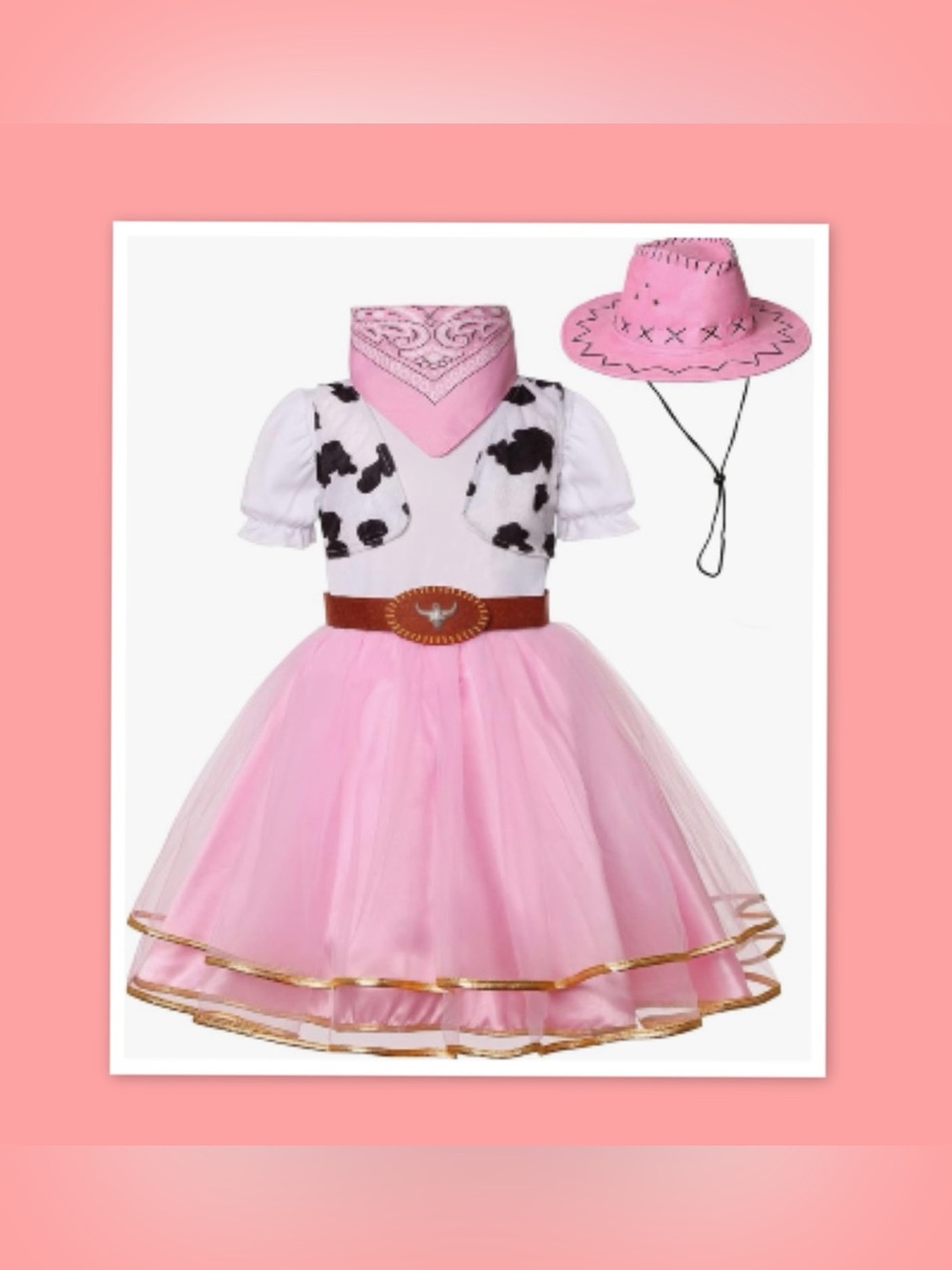 Cowgirl Costume for Girls ~ Halloween Western Rodeo Dress Up ~ Size XL